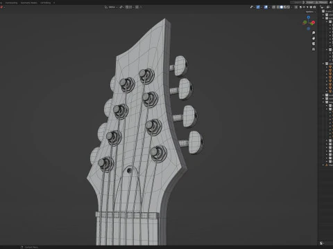Schecter OMEN-8 Electric Guitar 3D Model