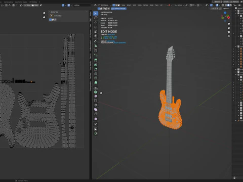 Schecter OMEN-8 Electric Guitar 3D Model