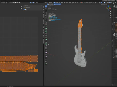 Schecter OMEN-8 Electric Guitar 3D Model