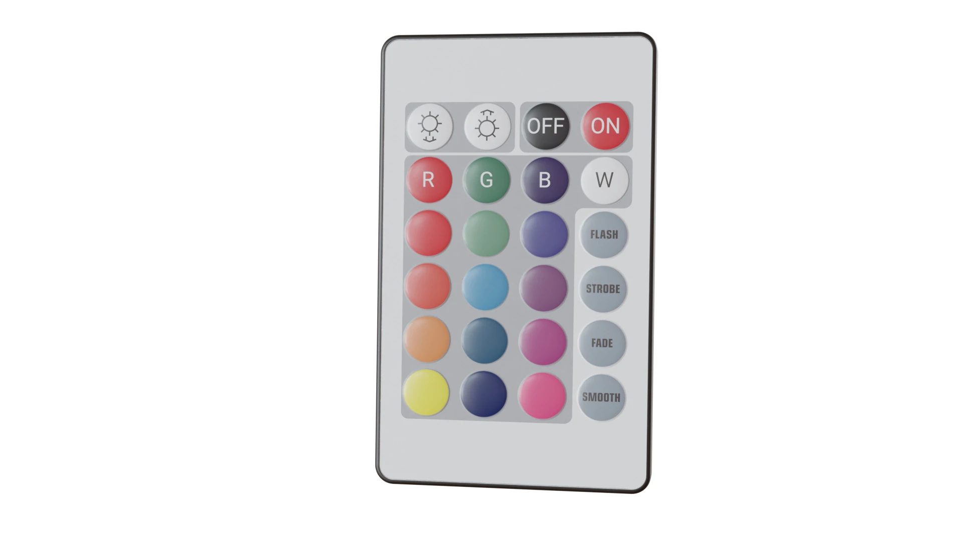 Leds Remote Control 3D Model .c4d .max .obj .3ds .fbx .stl .blend 