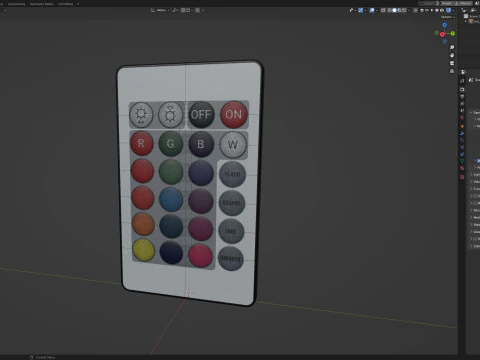 Leds Remote Control 3D Model