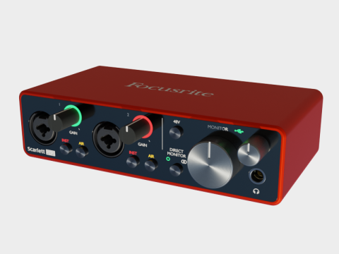 Focusrite Scarlett 2i2 3Gen 3D मॉडल