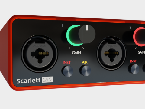 Focusrite Scarlett 2i2 3Gen 3D मॉडल