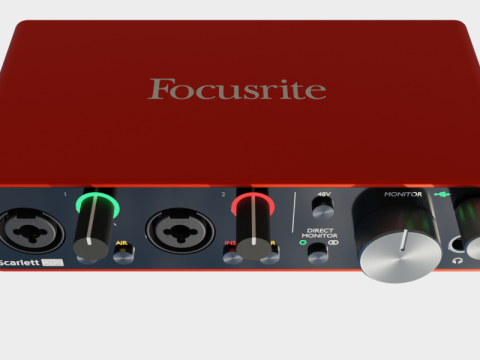 Focusrite Scarlett 2i2 3Gen 3D मॉडल