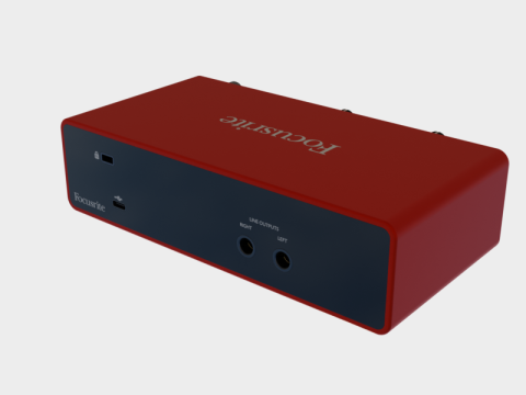 Focusrite Scarlett 2i2 3Gen 3D मॉडल