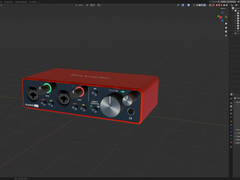 Focusrite Scarlett 2i2 3Gen 3D मॉडल