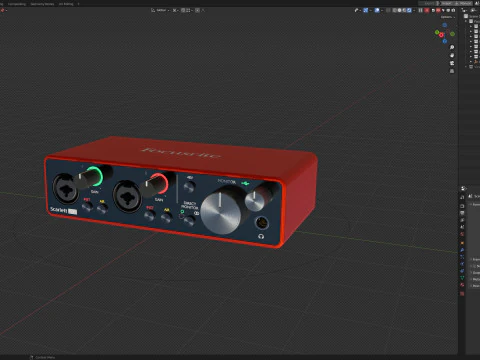 Focusrite Scarlett 2i2 3Gen 3D Model