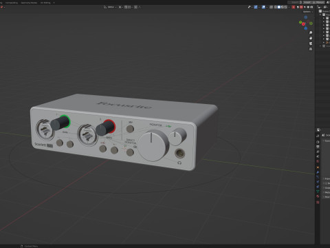 Focusrite Scarlett 2i2 3Gen 3D मॉडल