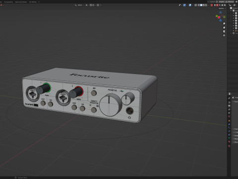 Focusrite Scarlett 2i2 3Gen 3D मॉडल