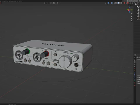 Focusrite Scarlett 2i2 3Gen 3D Model