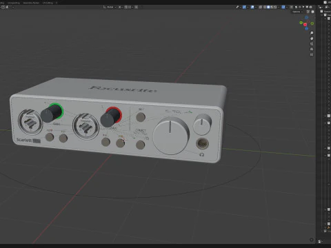 Focusrite Scarlett 2i2 3Gen 3D Model