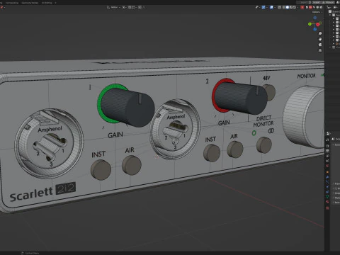 Focusrite Scarlett 2i2 3Gen 3D Model