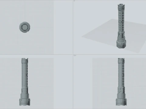 Flashlight BL 713B P160 3D Model