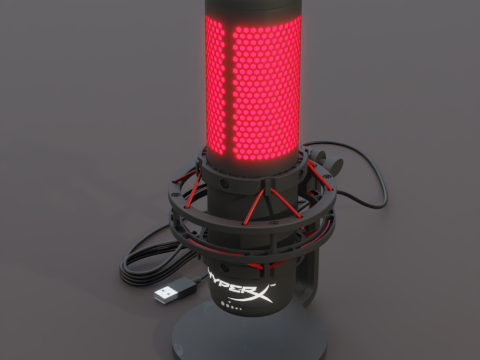 Condenser Microphone Hyperx Quadcast 3Dモデル