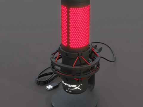 コンデンサーマイク Hyperx クアッドキャスト 3Dモデル