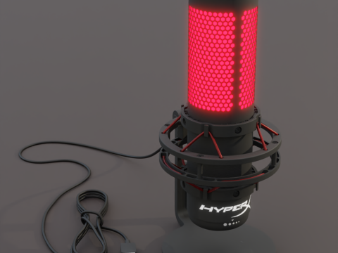 Condenser Microphone Hyperx Quadcast 3Dモデル