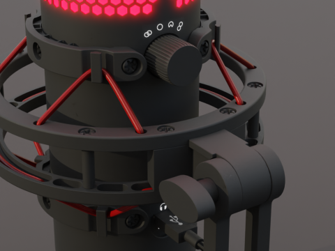 Condenser Microphone Hyperx Quadcast 3Dモデル