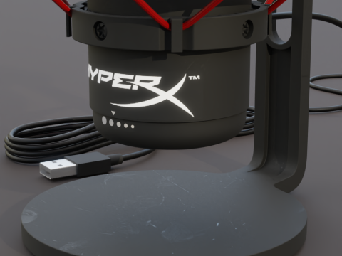 Condenser Microphone Hyperx Quadcast 3Dモデル