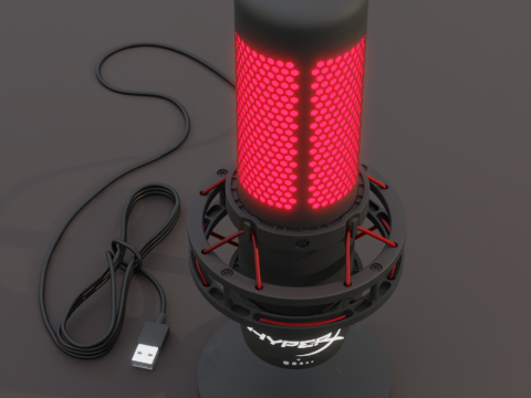 Condenser Microphone Hyperx Quadcast 3Dモデル