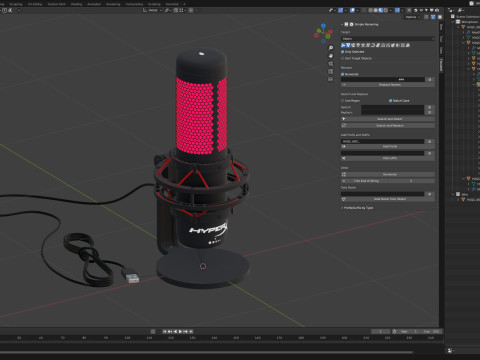 Condenser Microphone Hyperx Quadcast 3Dモデル