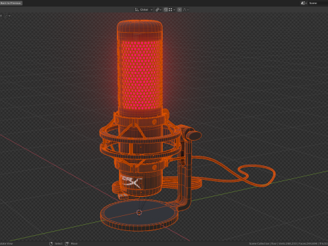 Condenser Microphone Hyperx Quadcast 3Dモデル
