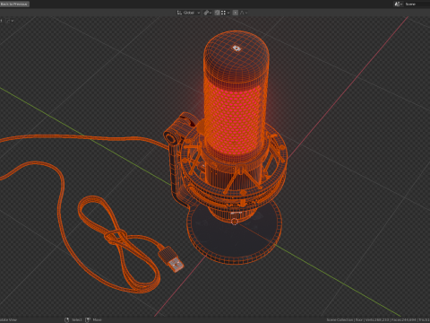 Condenser Microphone Hyperx Quadcast 3Dモデル