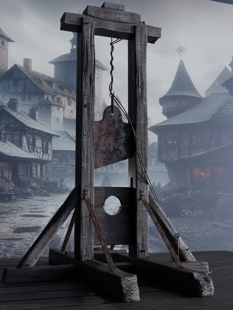 Guillotine Modelo 3D .c4d .max .obj .3ds .fbx .stl .blend 