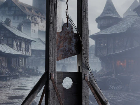 गिलोटिन 3D मॉडल