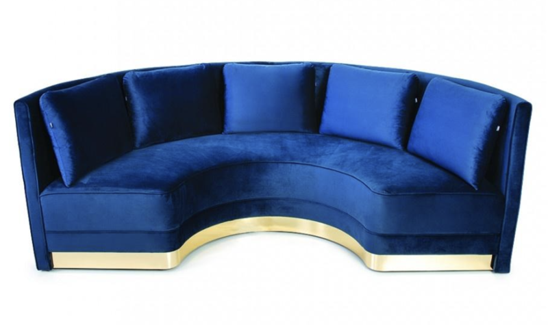 Blue Curve Sofa 3Dモデル .c4d .max .obj .3ds .fbx .stl .blend 