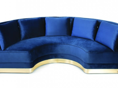 Blue Curve Sofa 3Dモデル