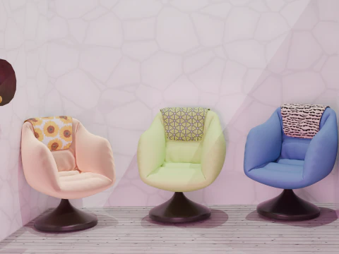 Коллекционное кресло 3D Модель