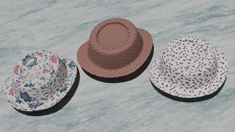 Hats Model 3D .c4d .max .obj .3ds .fbx .stl .blend 