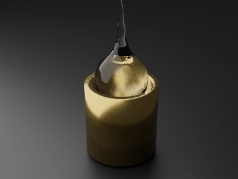 Golden Cup And Water animation 3D 모델