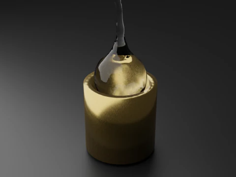 Animazione Coppa d'Oro e Acqua Modello 3D