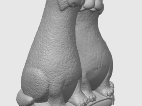 I gatti amano la statuetta dei gattini Modello di stampa 3D