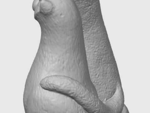 बिल्लियों को बिल्ली के बच्चे की मूर्ति बहुत पसंद है 3D प्रिंट मॉडल