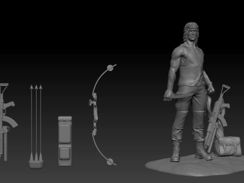 Rambo 3Dプリントモデル