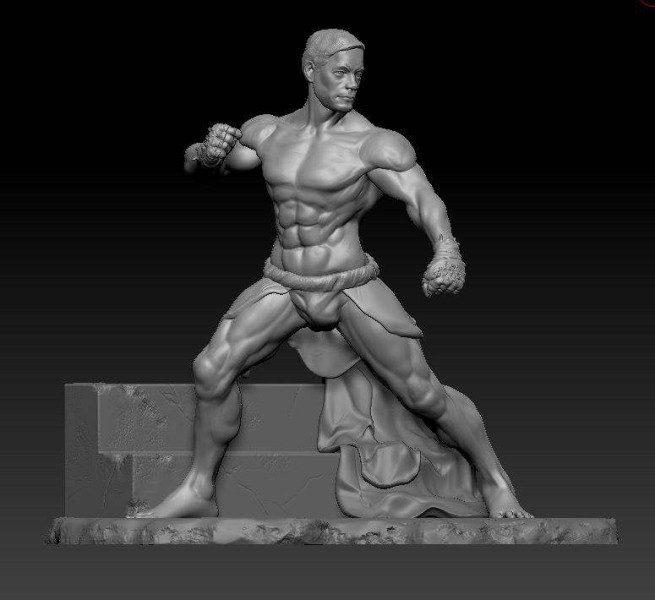 Jcvd kickboxer 3Dプリントモデル .c4d .max .obj .3ds .fbx .stl .blend 