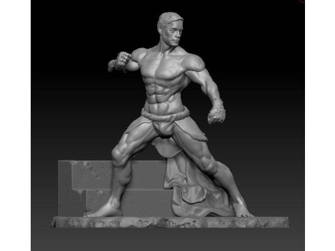 Jcvd kickboxer 3Dプリントモデル