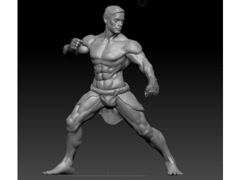 Jcvd kickboxer 3Dプリントモデル