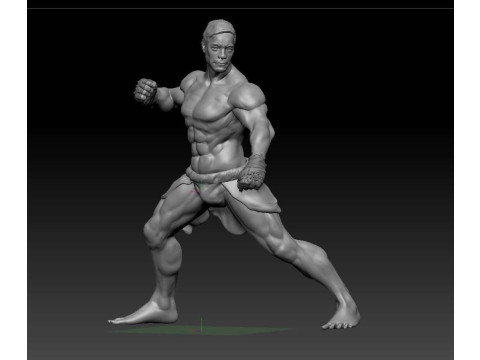 Jcvd kickboxer 3Dプリントモデル