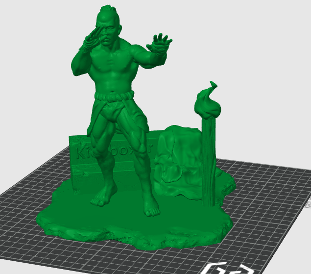 Tong po kickboxer 3Dプリントモデル .c4d .max .obj .3ds .fbx .stl .blend 