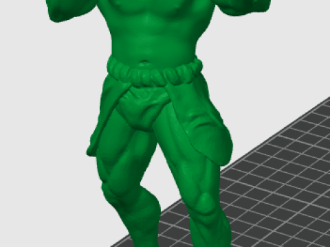 Tong po kickboxer 3Dプリントモデル