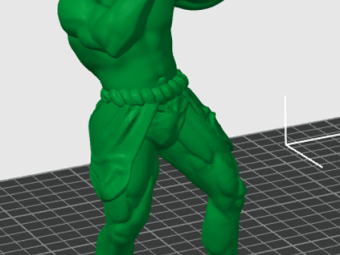 Tong po kickboxer 3Dプリントモデル