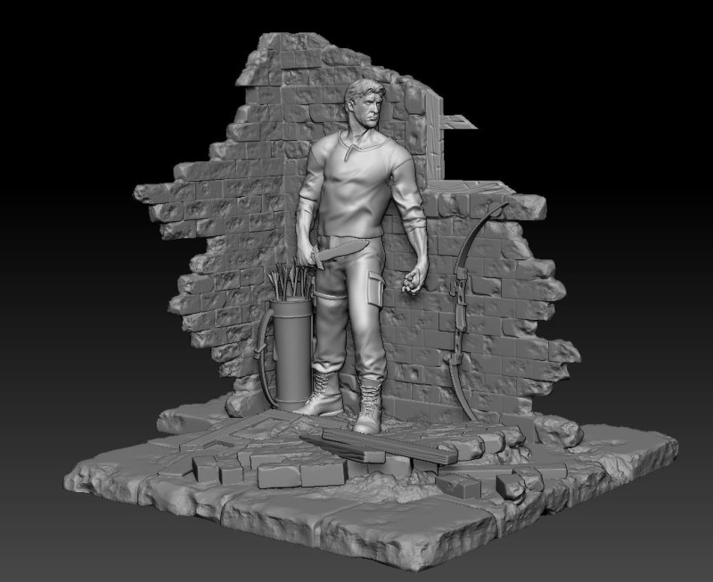 Rambo last blood Model do druku 3D .c4d .max .obj .3ds .fbx .stl .blend 