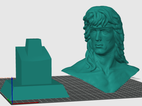 Rambo bust 3Dプリントモデル
