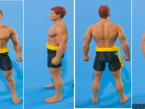 Jean claude van damme articulated 3Dプリントモデル