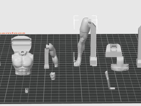 Jean claude van damme articulated 3Dプリントモデル