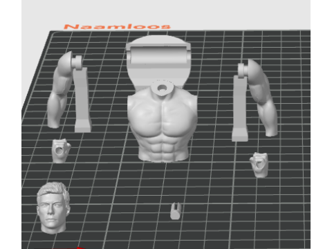 Jean claude van damme articulated 3Dプリントモデル