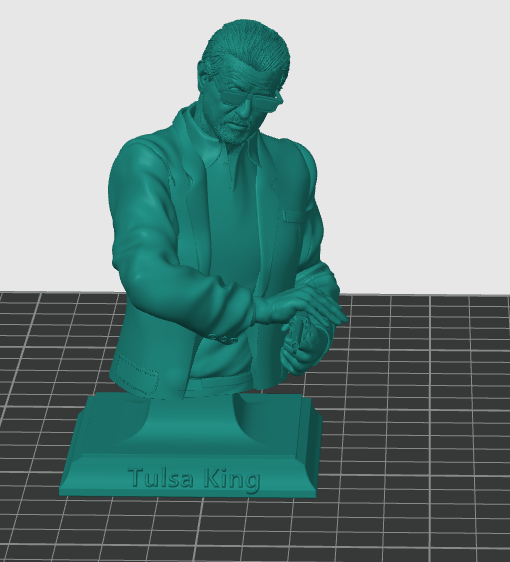 Tulsa king bust 3D 프린트 모델 .c4d .max .obj .3ds .fbx .stl .blend 